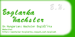 boglarka wachsler business card